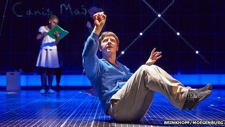 Rakie Ayola and Mike Noble in a scene from The Curious Incident of the Dog in the Night-Time