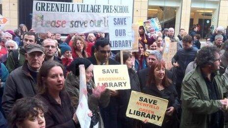 Library supporters in Sheffield