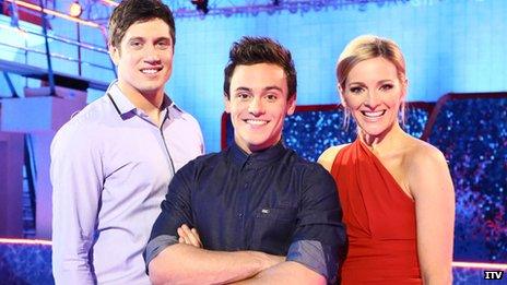 Vernon Kay, Tom Daley and Gabby Logan