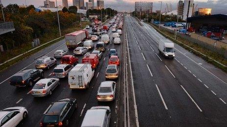 Traffic jam in London