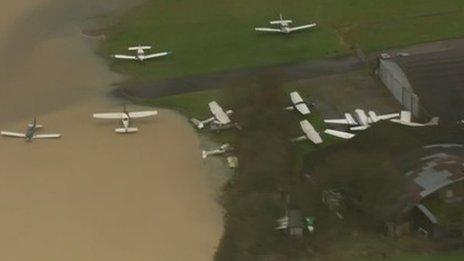 Redhill aerodrome under water