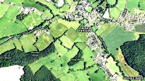 Satellite map of Ewyas Harold