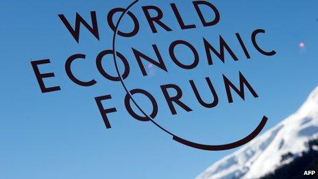 WEF logo in front of mountain