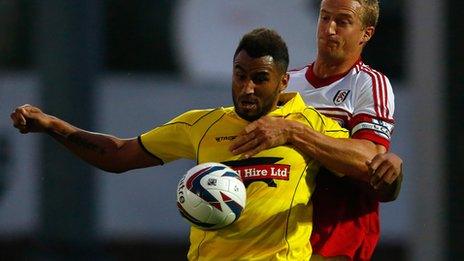 Rene Howe in action for Burton Albion