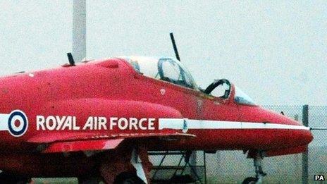 Flt Lt Sean Cunningham's aircraft