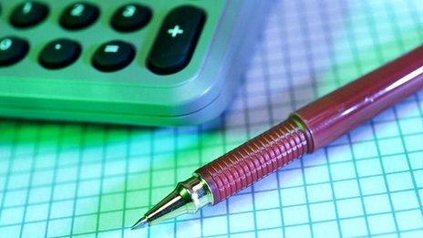 Calculator and pen