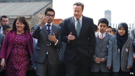 Sajid Raza with David Cameron