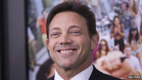 Jordan Belfort, the financier convicted of fraud and author of the book "The Wolf of Wall Street", at the New York film premiere