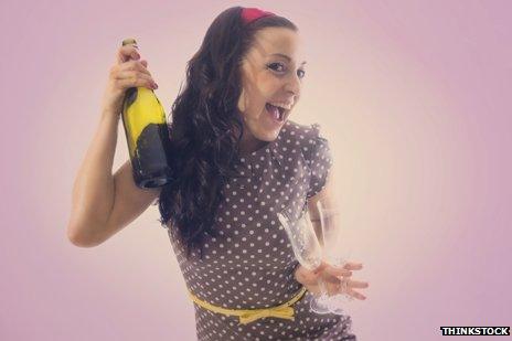 Bubbly woman