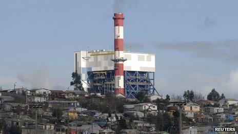 A general view of a Bocamina coal-fired plant on June 5, 2012