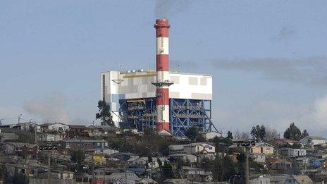 A general view of a Bocamina coal-fired plant on June 5, 2012