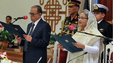 Sheikh Hasina at swearing-in