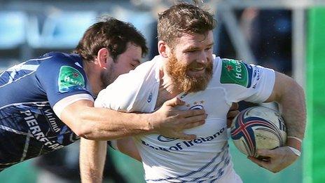 Gordon D'Arcy in action for Leinster against Castres