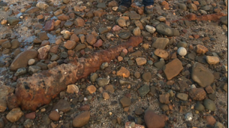 Cannon on beach