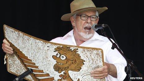 Rolf Harris on stage