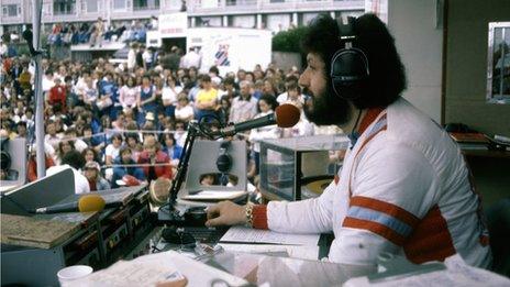 Dave Lee Travis at a Radio 1 Roadshow in 1977