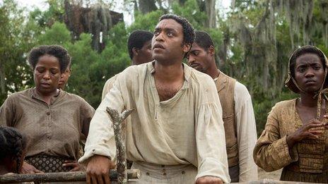 Chiwetel Ejiofor plays Solomon Northup in 12 Years a Slave