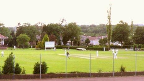 Ammanford cricket pitch