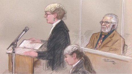 Court sketch of Dave Lee Travis