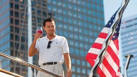 Leonardo DiCaprio in The Wolf of Wall Street