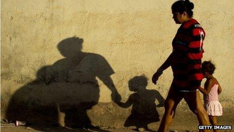 Brazilian woman walking