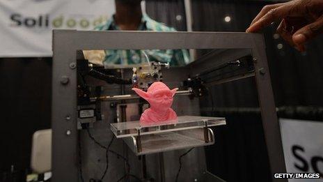 A Star Wars character printed on a 3D printer