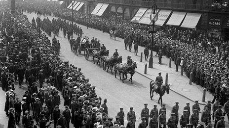 Edith Cavell's funeral in London 1919