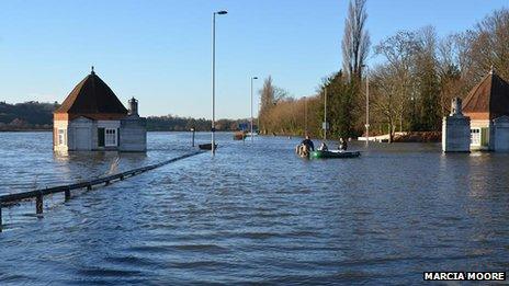 Flooding at Runnymede, Surrey