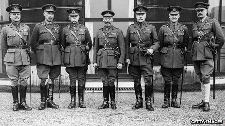 George V and his generals, Buckingham Palace 1918