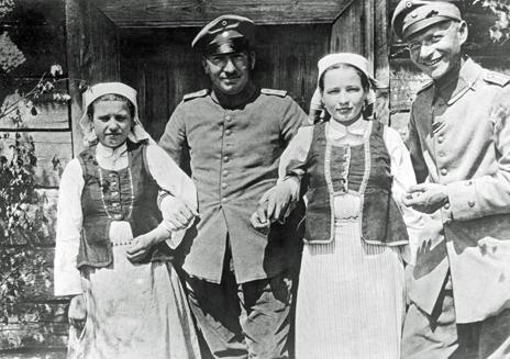 German soldiers and Polish girls