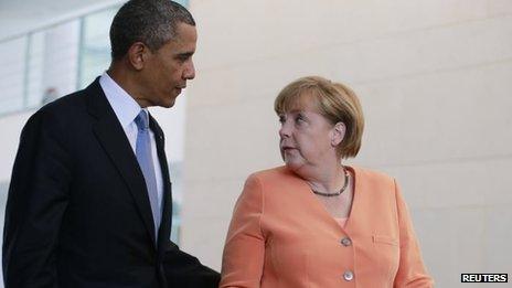 President Obama and Chancellor Merkel in Berlin (19 June 2013)