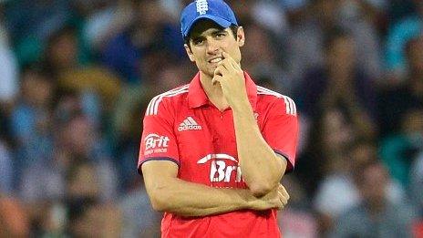 A disconsolate England skipper Alastair Cook in Sydney