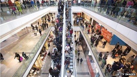 A shopping centre in the UK