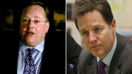 Lord Rennard and Nick Clegg