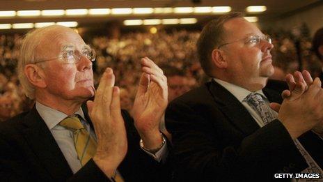 Lord Rennard with former leader Sir Menzies Campbell at the 2006 Liberal Democrat Party conference