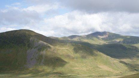 View from train up Snowdon