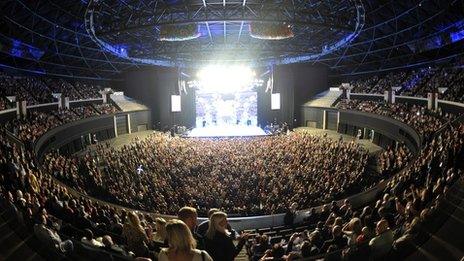 Inside the Hydro arena