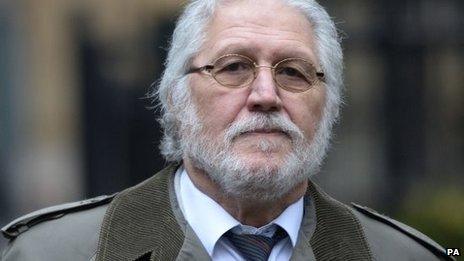 Dave Lee Travis arriving at court on 22 January