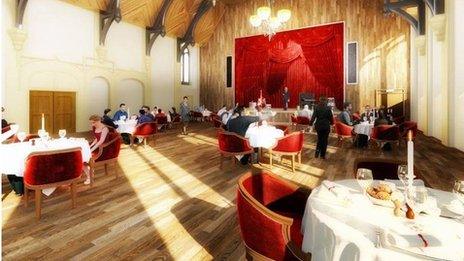 Artist impression of the new look Unity Hall