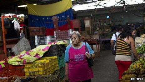 Woman in Caracas market