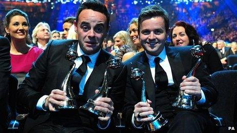 Anthony McPartlin and Declan Donnely with their NTAs