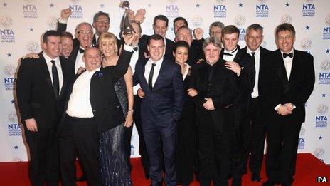 The cast and crew of Mrs Brown's boys