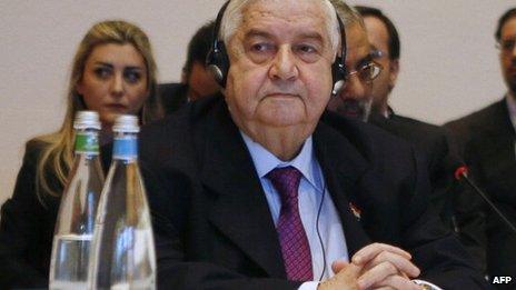 Foreign Minister Walid al Moallem