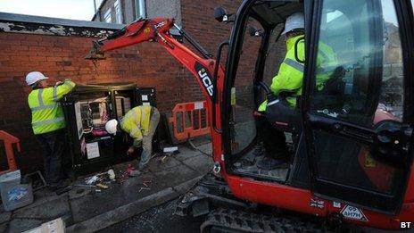 BT engineers working on the roll-out