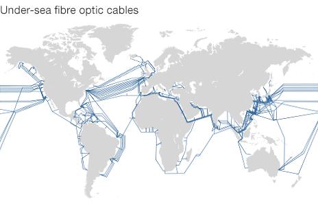 Map of submarine cables