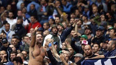 Napoli fans will visit the Liberty Stadium in the first leg of the tie