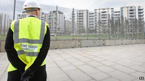 Affordable housing project on the site of the Olympic Village in east London