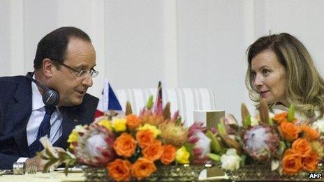 Francois Hollande and his former partner Valerie Trierweiler