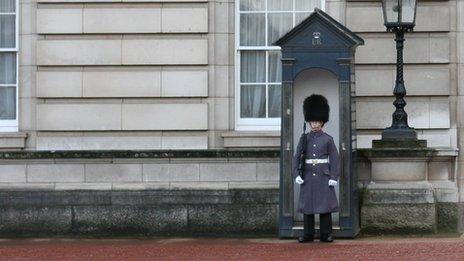 Guard in the sentry box