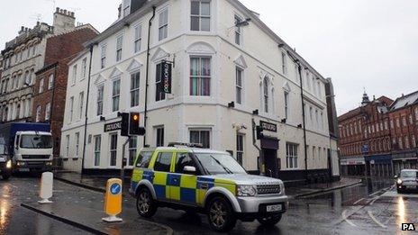 Police car outside Popworld